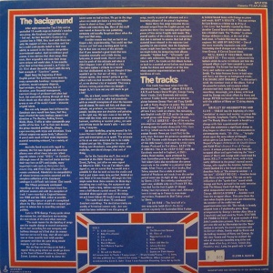 The rear jacket of the 1977 Australian release. With liner notes by Glenn A. Baker.